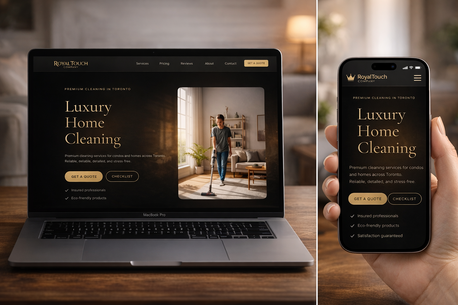 RoyalTouch Cleaning mockup